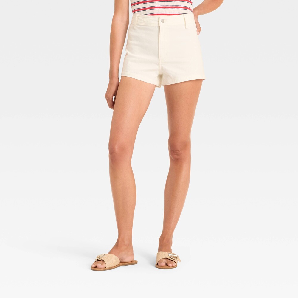 High-Rise Sailor Shorts - White 8